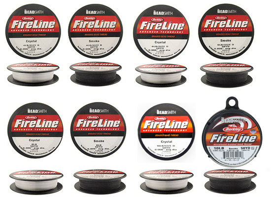 FireLine Braided Beading Thread, 4lb Test and 0.005 Thick, Crystal
