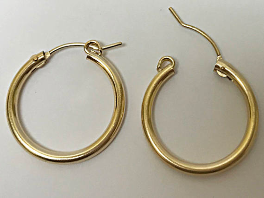 2 Pcs 15mm/20mm/25mm/30mm/45mm 14K Gold Filled Wire Beading Hoops
