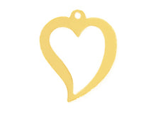 Load image into Gallery viewer, 16mm Gold-Filled Open Heart Charm - BeadPrism