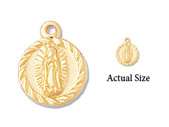 8.5mm Gold-Filled Virgin Guadalupe Charm - BeadPrism