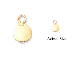 7mm Gold-Filled Flat Round Charm - BeadPrism