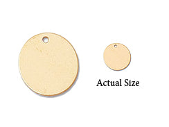 11mm Gold-Filled Round Disc Charm with Hole - BeadPrism