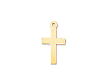 Load image into Gallery viewer, 14x8mm Gold-Filled Cross Charm - BeadPrism