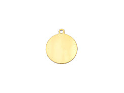 10mm Round Gold-Filled Disc Charm - BeadPrism