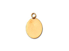 Load image into Gallery viewer, 10x8mm Gold-Filled Flat Oval Charm - BeadPrism