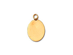 10x8mm Gold-Filled Flat Oval Charm - BeadPrism