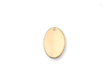 Load image into Gallery viewer, 9x14mm Gold-Filled Oval Flat Charm with Hole - BeadPrism