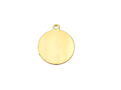 15.5mm Gold-Filled Flat Round Disc Charm - BeadPrism