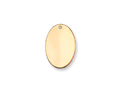 10x15mm Gold-Filled Oval Flat Charm - BeadPrism