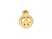 Load image into Gallery viewer, 8x6mm Gold-Filled peace sign charm - BeadPrism