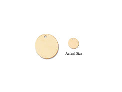 6mm Gold-Filled Round Disc Charm with Hole - BeadPrism