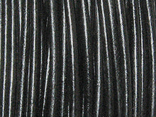 Load image into Gallery viewer, 100 Meters - 1.75mm Round Black Finest Greek Leather Cord - BeadPrism