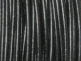 100 Meters - 1.75mm Round Black Finest Greek Leather Cord