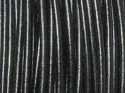 100 Meters - 1.75mm Round Black Finest Greek Leather Cord - BeadPrism