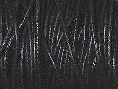 25 Meters - Black 1.75mm Round Indian Leather Cord - BeadPrism