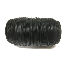 100 Meters - Black 1.75mm Round Indian Leather Cord - BeadPrism
