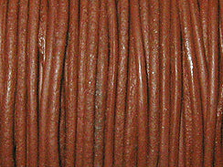 25 Meters - Brown 1.75mm Round Indian Leather Cord - BeadPrism