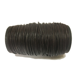 100 Meters - Dark Brown 1.75mm Round Indian Leather Cord - BeadPrism