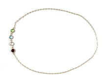 Load image into Gallery viewer, 6mm Gold Filled Birthstone Necklace, Preciosa Birthstone Channel Links, Choose Color and Size