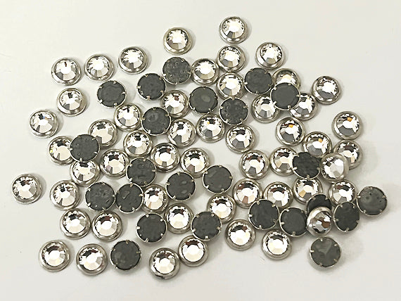 1440  Crystal (Silver color rim) - 2029  Swarovski SS20 Hotfix Flat Backs