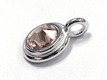 Load image into Gallery viewer, Swarovski Birthstone Charms Choose 1 from 22 Team Colors TierraCast Silver Plated Bezel -P6745S-XX