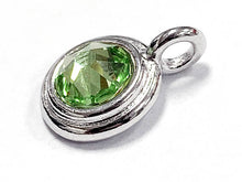 Load image into Gallery viewer, Swarovski Birthstone Charms Choose 1 from 22 Team Colors TierraCast Silver Plated Bezel -P6745S-XX