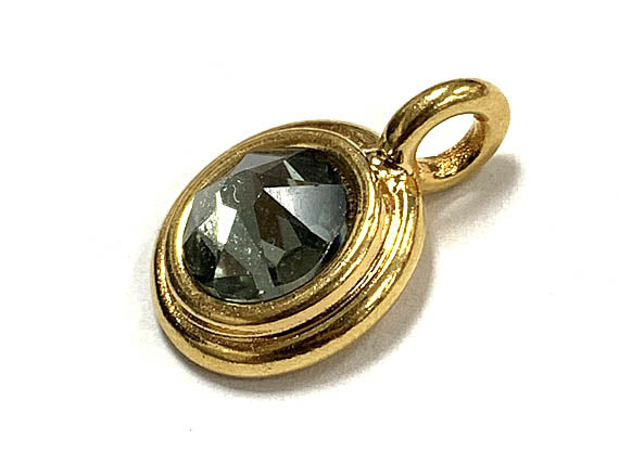 Swarovski Birthstone Charms Choose 1 from 22 Team Colors TierraCast Gold Plated Bezel -P6750G-XX