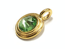 Load image into Gallery viewer, Swarovski Birthstone Charms Choose 1 from 22 Team Colors TierraCast Gold Plated Bezel -P6750G-XX