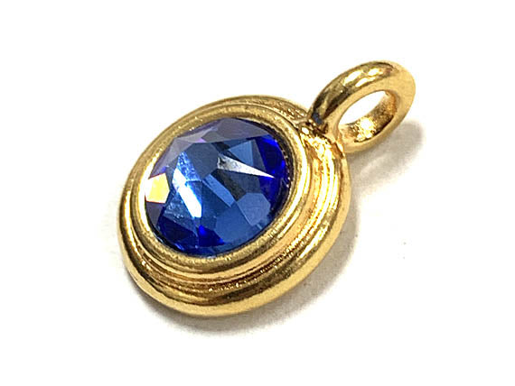 Swarovski Birthstone Charms Choose 1 from 22 Team Colors TierraCast Gold Plated Bezel -P6750G-XX