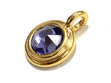 Load image into Gallery viewer, Swarovski Birthstone Charms Choose 1 from 22 Team Colors TierraCast Gold Plated Bezel -P6750G-XX