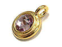 Load image into Gallery viewer, Swarovski Birthstone Charms Choose 1 from 22 Team Colors TierraCast Gold Plated Bezel -P6750G-XX