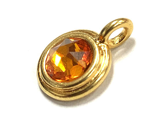 Swarovski Birthstone Charms Choose 1 from 22 Team Colors TierraCast Gold Plated Bezel -P6750G-XX