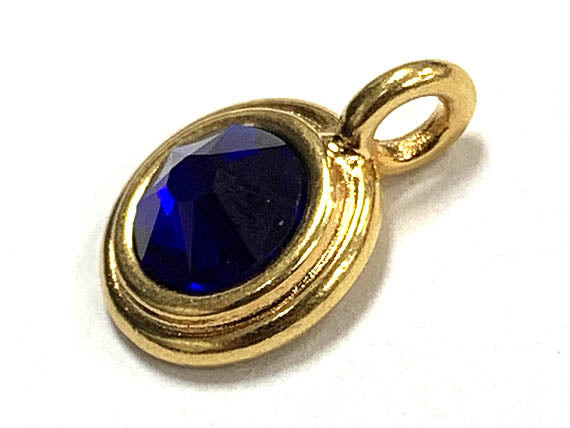 Swarovski Birthstone Charms Choose 1 from 22 Team Colors TierraCast Gold Plated Bezel -P6750G-XX