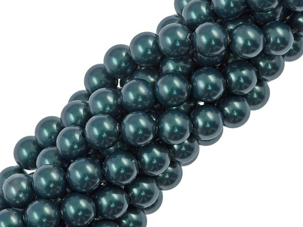 Iridescent Tahitian Look - 8mm Round Swarovski Crystal Pearls Strand of 50 - BeadPrism