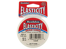 Load image into Gallery viewer, 25 meters - 0.8mm Round Clear Elasticity Cord Spool by Beadalon - BeadPrism