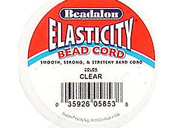 25 meters - 1mm Round Clear Elasticity Cord Spool by Beadalon - BeadPrism
