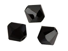 Load image into Gallery viewer, 100 pcs Preciosa Crystal 5328 JET 4mm Bicone Beads