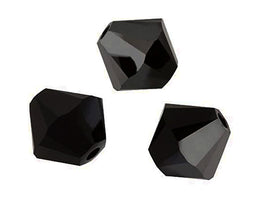 100 pcs Preciosa Crystal 5328 JET 4mm Bicone Beads