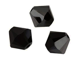 100 pcs Preciosa Crystal 5328 JET 4mm Bicone Beads