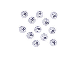 24 - 5mm Round Silver Plated Memory Wire End Beads - BeadPrism