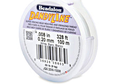 Load image into Gallery viewer, 100 Meters - 0.2mm (20 Lb test) White Beadalon DandyLine Braided Bead Thread - BeadPrism