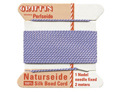 2 Meters - Lilac Griffin Bead Cord 100% Silk No. 5 - BeadPrism