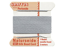 Load image into Gallery viewer, 2 Meters - GreyX Griffin Bead Cord 100% Silk No. 6 - BeadPrism