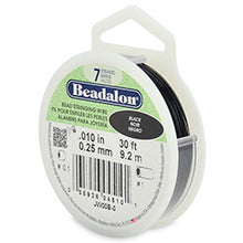 Load image into Gallery viewer, 30 Feet - Beadalon 7 Strand Wire .010 inch Black - BeadPrism