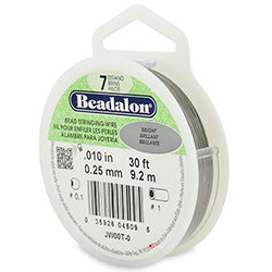 30 Feet - Beadalon 7 Strand Wire .010 inch Bright - BeadPrism