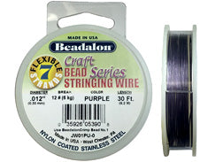 30 Feet - Beadalon 7 Strand Wire .012 inch Purple - BeadPrism