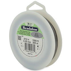 1000 Feet - BRIGHT - Beadalon Bead Stringing Wire, 7, 19, 49 Strand Wire, 1000 Feet Length, Bright Color