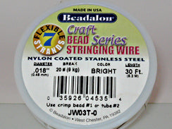 30 Feet - Beadalon 7 Strand Wire .018 inch Bright - BeadPrism