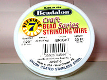 Load image into Gallery viewer, 30 Feet - Beadalon 7 Strand Wire .020 inch Bright - BeadPrism