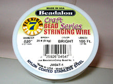 Load image into Gallery viewer, 100 Feet - Beadalon 7 Strand Wire .020 inch Bright - BeadPrism